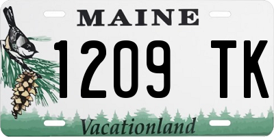 ME license plate 1209TK