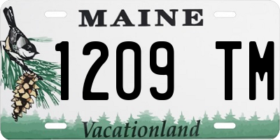 ME license plate 1209TM