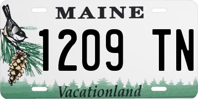 ME license plate 1209TN