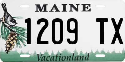 ME license plate 1209TX