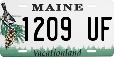 ME license plate 1209UF