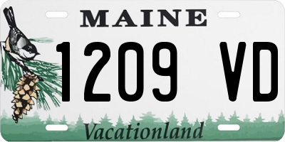 ME license plate 1209VD