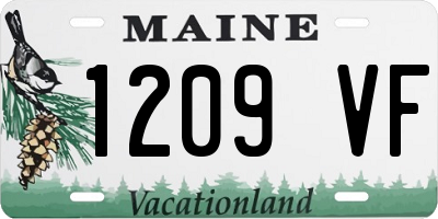 ME license plate 1209VF