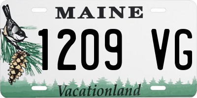 ME license plate 1209VG