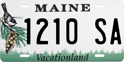 ME license plate 1210SA