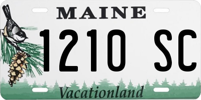 ME license plate 1210SC