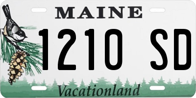 ME license plate 1210SD