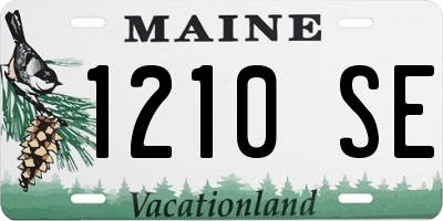 ME license plate 1210SE