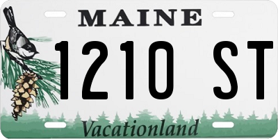 ME license plate 1210ST