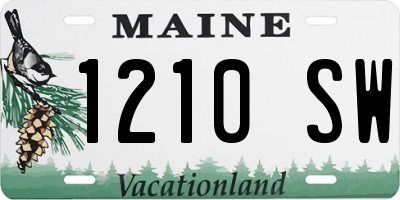 ME license plate 1210SW