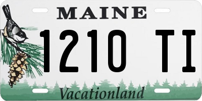ME license plate 1210TI