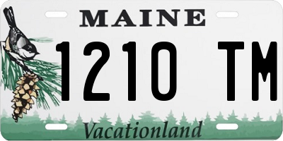 ME license plate 1210TM