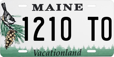 ME license plate 1210TO