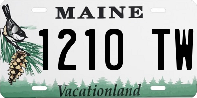 ME license plate 1210TW