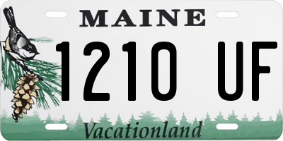 ME license plate 1210UF