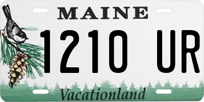 ME license plate 1210UR