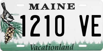 ME license plate 1210VE