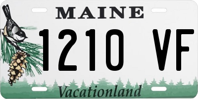 ME license plate 1210VF