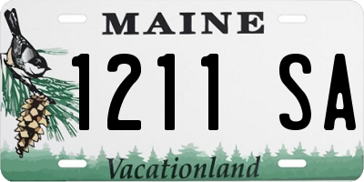 ME license plate 1211SA