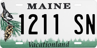 ME license plate 1211SN