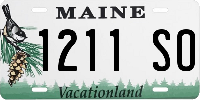 ME license plate 1211SO