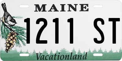 ME license plate 1211ST
