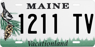 ME license plate 1211TV