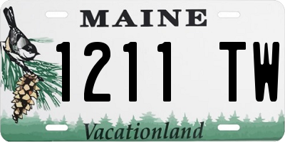 ME license plate 1211TW