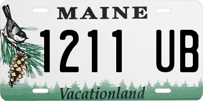 ME license plate 1211UB