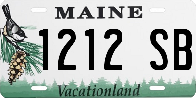 ME license plate 1212SB