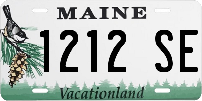 ME license plate 1212SE