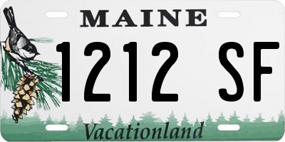 ME license plate 1212SF