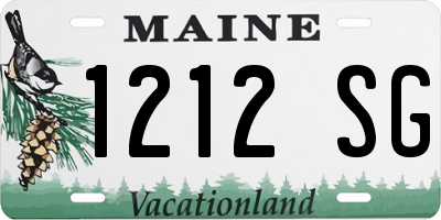 ME license plate 1212SG