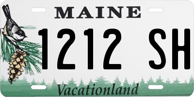 ME license plate 1212SH