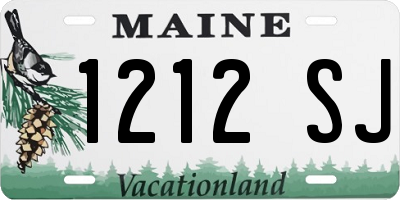 ME license plate 1212SJ