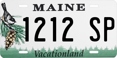 ME license plate 1212SP