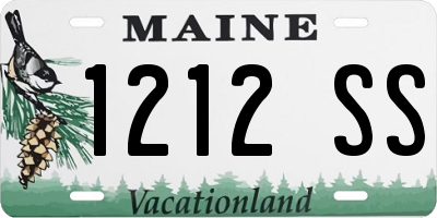 ME license plate 1212SS