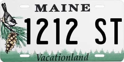 ME license plate 1212ST