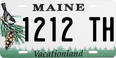 ME license plate 1212TH