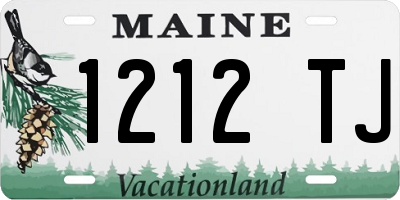 ME license plate 1212TJ