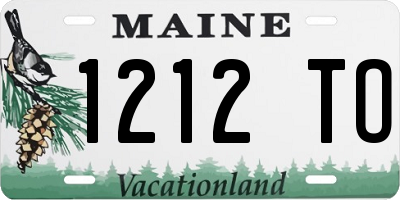 ME license plate 1212TO