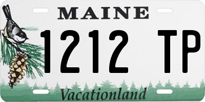ME license plate 1212TP