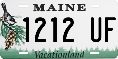 ME license plate 1212UF