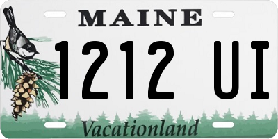 ME license plate 1212UI