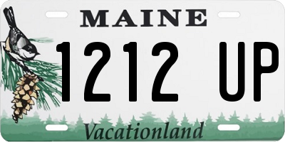 ME license plate 1212UP