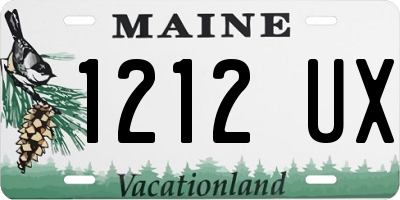 ME license plate 1212UX