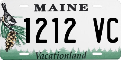 ME license plate 1212VC