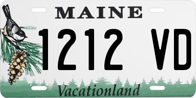 ME license plate 1212VD