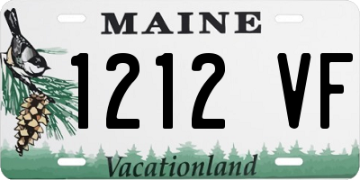 ME license plate 1212VF