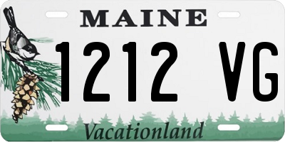 ME license plate 1212VG